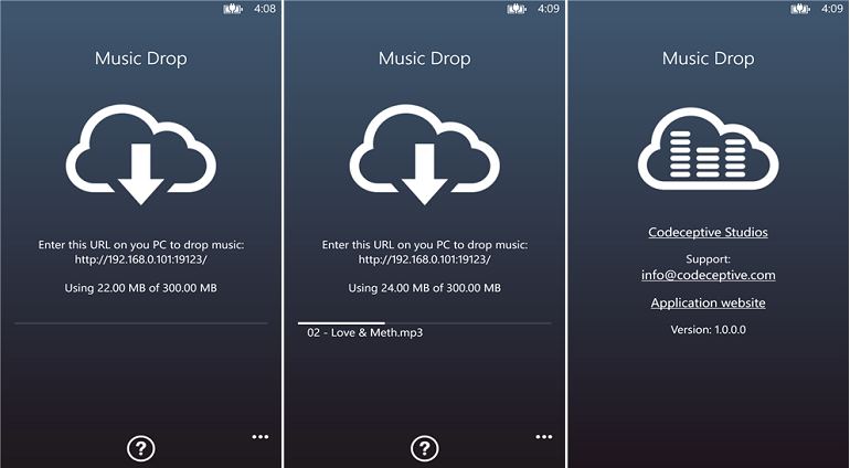 Music Drop для Windows Phone 8