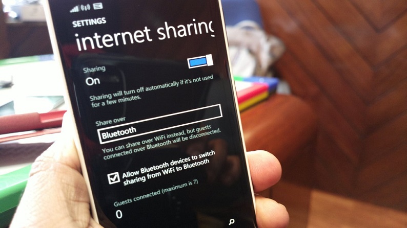 Bluetotoh Internet Sharing в Windows Phone 8.1