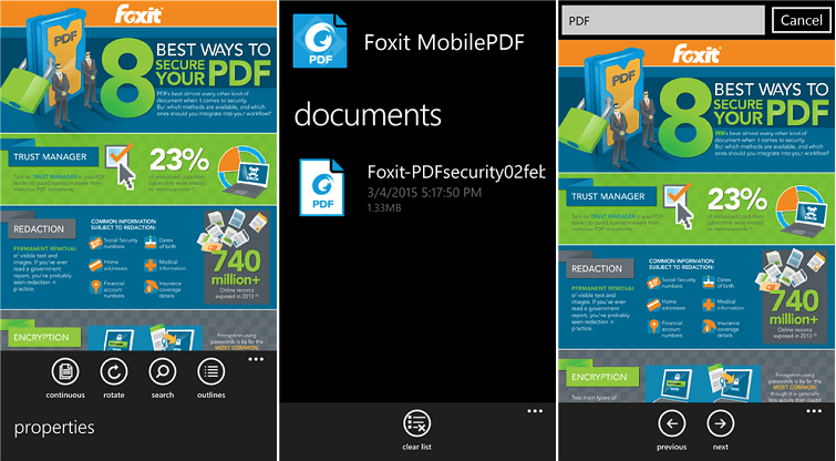 Foxit Reader Windows Phone